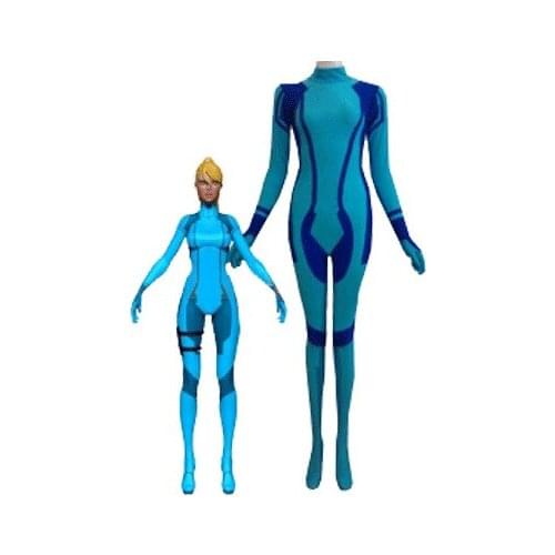 Samus Aran Costume Spandex Bodysuit Zero Suit