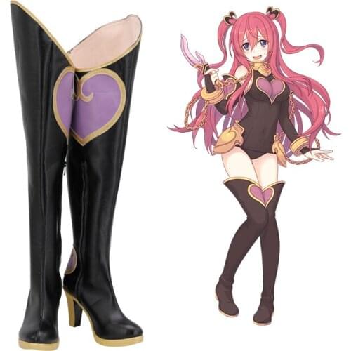 Princess Connect! Re:Dive Kuka Tomi Cosplay Boots PU Leather Shoes Halloween Cosplay Prop