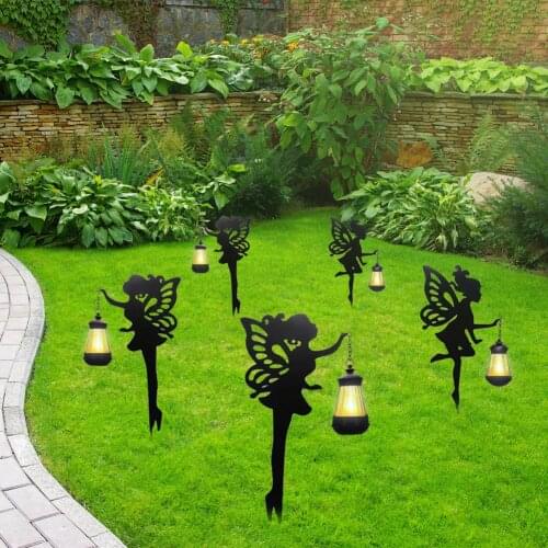 LED Solar Lawn Stake Night Light Butterfly Flower Outdoor Garden Waterproof Outdoor Garden Street Yard Landscape Decorative Lamp