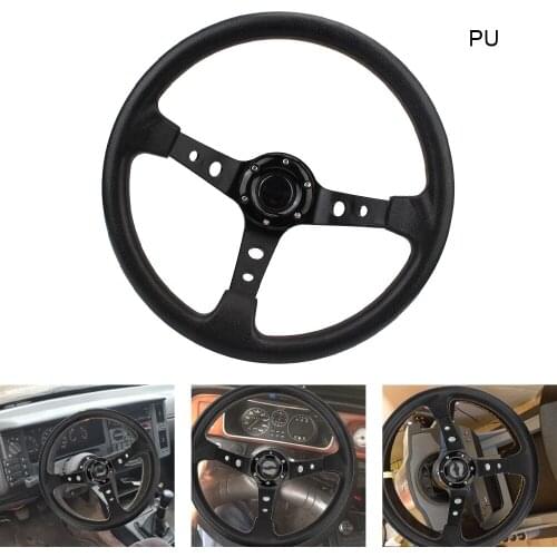 For Cars Racing Universal Drifting Sport Steering Wheel 14 inch PU With DIY Logo Car Racing Steering Wheels