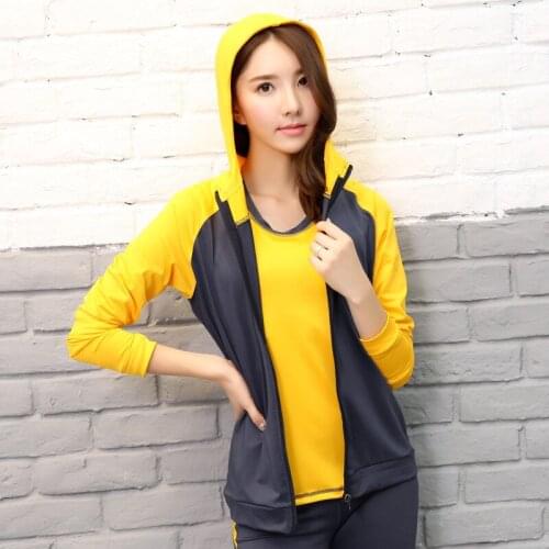 Spring Autumn Fitness Gym Yoga Coat for Women 2021 New Arrival Hat Casual Sport Long Sleeve Shirts Running Climbing Clothes