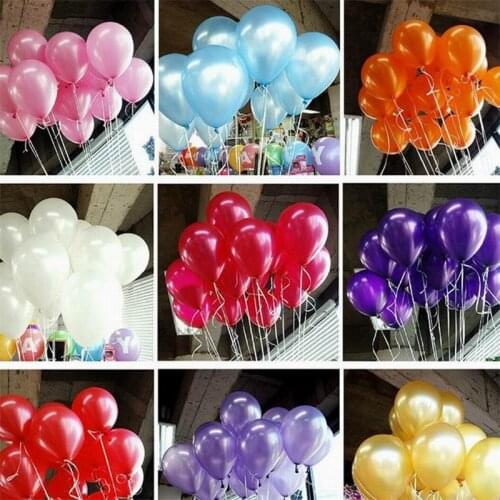 10Pcs Birthday Balloons 10inch 1.5g Latex Helium Balloon Thickening Pearl Party Balloon Party Ball Kid Child Toy Wedding Balloon
