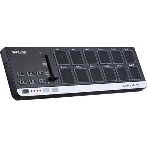 Worlde EasyPad.12 Drum Pads MIDI Controller Portable Mini MIDI Keyboard Controller with USB Cable
