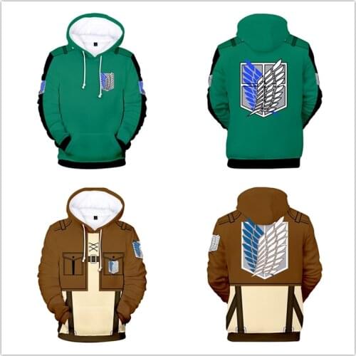 Japanese Anime shingeki no kyojin Cosplay Costume Attack on Titan Hoodies Cloak Men Women Jacket Coat Jiyuu no Tsubasa Printing