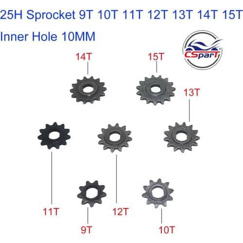 9 10 11 12 13 14 15 Tooth 9T 10T 11T 12T 13T 14T 15T 25H Oval 10MM Razor EVO IZIP Gear Sprocket 500W 800W 1000W Scooter Motor