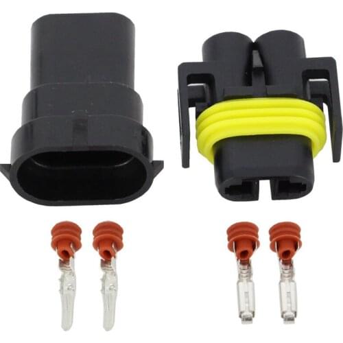 2 Pin Fog Lamp Plug Harness Lamp Holder With End Plug Kit Female Male Socket H11 H8 H9 Lamp Socket DJ7028Y-2.8-11/21 2P
