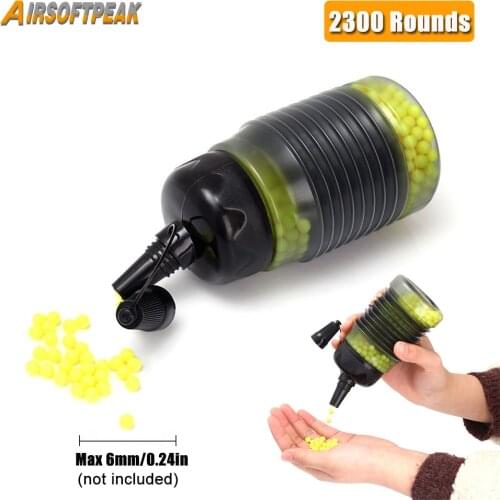 Tactical Airsoft 2300 Rounds Paintball Bottle Quick Speed Loader BB Bullet Hunting War Game BB Balls Expandable Bottle Shooting