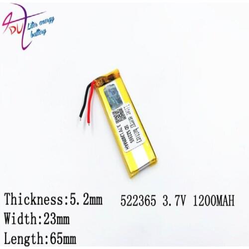 522365 502565 Liter energy battery 3.7V polymer lithium battery MP4 MP5 1200MAH game machine driving recorder