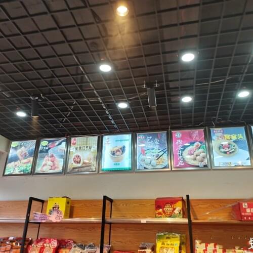 6PCS X A3 Silver Curved Aluminum Snap Frame LED Lighted Up Menu Boards Light Boxes For Restaurant