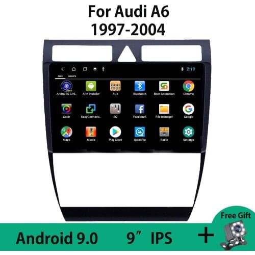 Android 9.0 Car Radio Multimedia Video Player GPS Navigation For Audi A6 C5 1997 - 2004 S6 2 1999 - 2004 RS6 1 2002 - 2006 OBDII