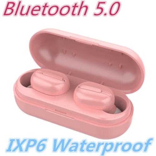 Wireless Bluetooth 5.0 Headphones Noise Canceling Earbuds Outdoor Sports Headsets Sweat proof Headphones Pink Color
