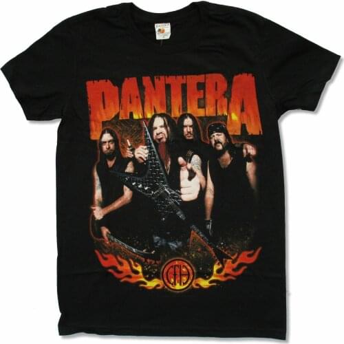 Pantera Flames Black T Shirt New Official Band Merch