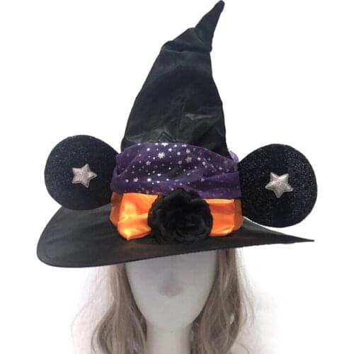 Halloween Wizard Witch Hat Masquerade Party Black Cap Fancy Dress Costume Cosplay Accessory Decoration