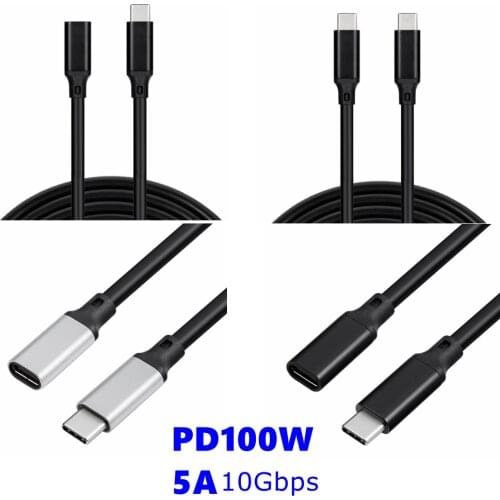 5A Type C Cable USB C to USB C 3.1 Gen2 5A PD 100W 10Gbps 4K60Hz Thunderbolt3 for Macbook Pro Nintendo Switch s9 huawei p20