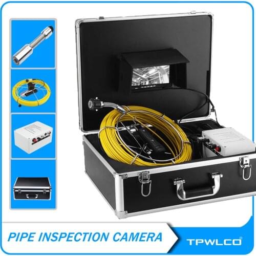 Sewer Camera 23mm 20m Fiberglass Cable Drain Pipeline Iinspection Camera with 7inch Monitor