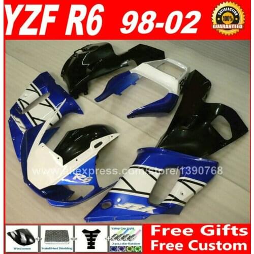 Same blue color Fairings kit for 1998 - 2002 YAMAHA YZF R6 plastic parts 1999 2000 2001 98 99 00 01 02 fairing kits Z3SA