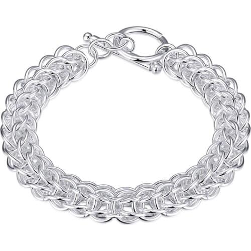 H016 Hot Silver color circle TO bracelet fashion unisex jewelry Party gifts Top Quality drop shipping