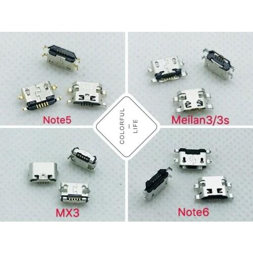 Meilan note5/6 E/3/3S MX3 Micro USB Jack 5PIN Charging Socket Data Plug Connector Smartphone Motherboard Repair Part Flex Cable