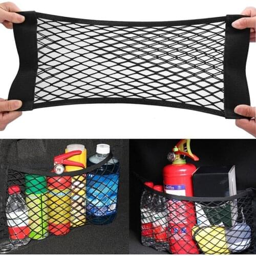 Car trunk organizer storage Car Back Rear Trunk Seat Elastic String Net Auto Organizer Seat Back Bag car accessories organizer