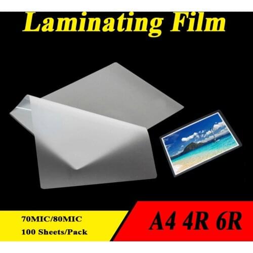 Laminator Film PET EVA Plastifieuse Material 100sheets for Photo/Files/Card/Picture Laminating 80mic A4 3R 4R 5R 6R