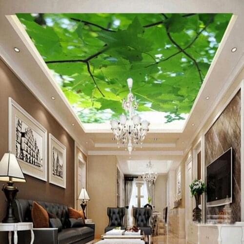 Custom mural Natural scenery tree leaves zenith mural background wallpaper custom high quality wallpaper