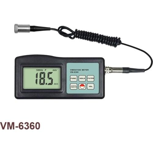 Portable VM-6360 Vibration Tester Vibrometer with Cable and RS232 Software