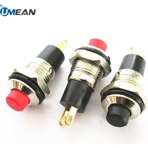 10mm Round Metal Self Locking Push Button Switch 24v 0.5A