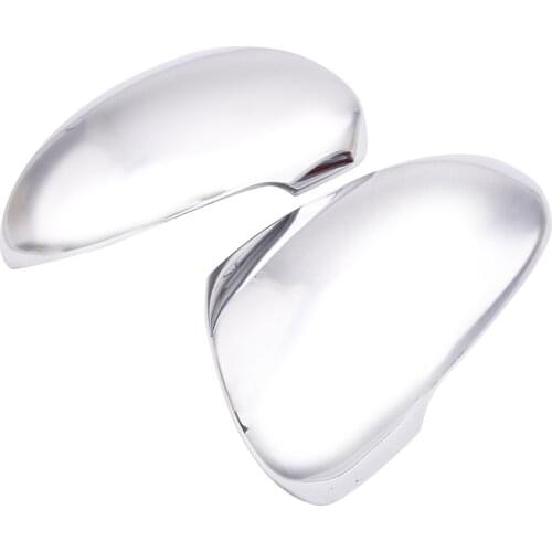 Silver Plastic 2pcs Door Side Wing Rearview Mirror Cover Cap Trim Fit For Hyundai Tucson 2016 2017 2018 2019
