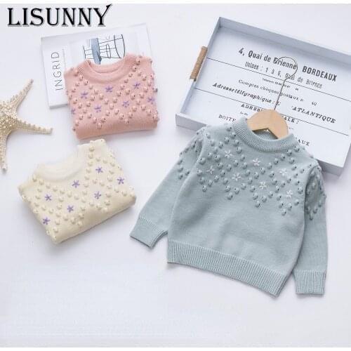 Child Girls Sweater Pullover 2021 New Autumn Winter Baby Sweaters Jumper Children Fall Fashion Knitted Toddler Kids Clothes 1-6y
