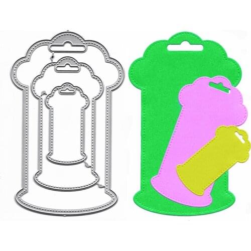 Tag Metal Cutting Dies Scrapbooking Embossing Folder for Card Making Craft Stencil Hobby Punching Molds Paper DIY