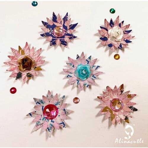 DIE CUT METAL CUTTING DIES cut 3pc lace edge flower Alinacraft Scrapbook paper craft album card punch knife art cutter die