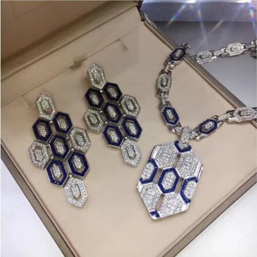 Xc482 Luxury Designer Fashion 925 Sterling Silver Jewelry zirconia star shape cf