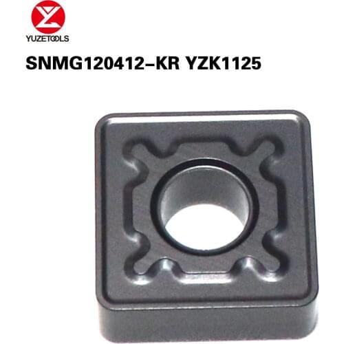 YUZETOOLS 10PCS SNMG120408-KR YZK1125 Cutter Medium Rough Machining Cast Iron Processing CNC Turning Carbide Inserts
