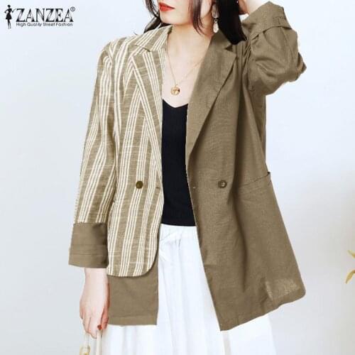 ZANZEA Women's Linen Blazers