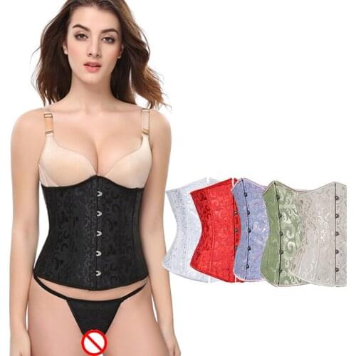 Lady Royal Court Slimming Waist Outfit Corset Wedding Push Up Cinchers Lingerie Gothic Steampunk Elastic Boned Bustier