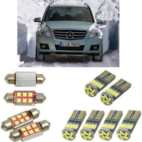 Interior led Car lights For mercedes glk class x204 bulbs for cars License Plate Light 10pc