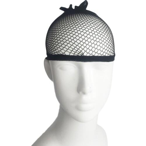 10pcs Wig Special Hair Net High Elastic Lace Double Head Through The African Wig Blcak Hairnets Breathable Free Size Wig Cap