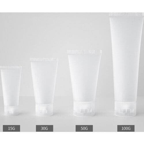 100pc 15g/30g/50g/100g Frosting Tube Dull Polish Empty Cosmetic Soft Tube Travel Squeeze Make Ups Hand cream cosmetic container