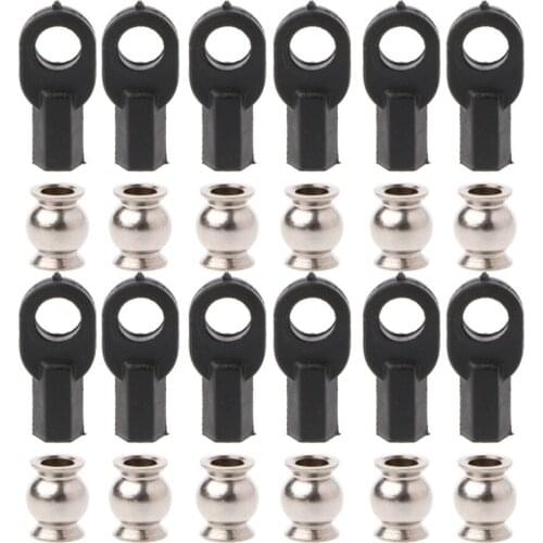 12Pcs/set for M3/M4 Size 5347 Delta Buckle Ball Caps Paralleled Carbon Rod Joints For 3D Printer Printing Accessories