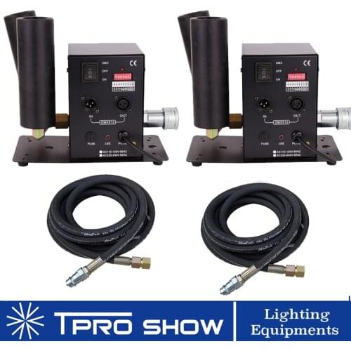 2Pcs Mini CO2 Jet Cannon Dmx Double Nozzle Cryo Co2 Blaster Machine Fog Column Projector for Stage Concert DJ Club Lighting Show