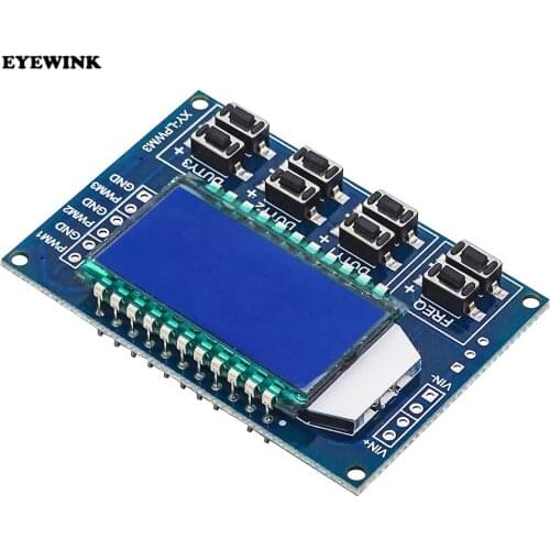 1Hz-150Khz 3-way Signal Generator PWM Board Module Pulse Frequency Duty Cycle Adjustable Module LCD Display Upgraded Version