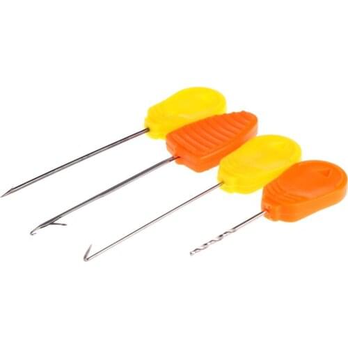 4pcs Carp Fishing Knot Puller Baiting Needles Boilie/Bait Drill Scissors Bait Tools For Hair Rigs Accessories Of Carp Fishing