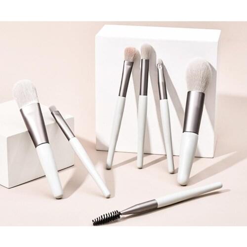 7Pcs/Set Portable Makeup Brushes Set Soft Faux Fiber Women Foundation Eye shadow Powder Blusher Soft Brushes Makeup Kit