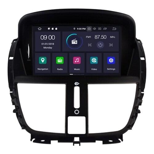 Double 2 din 7 inch car gps navigation multimedia stereo video dvd player peugeot 207 android car radio