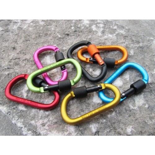 Alloy Key Bucle Mountaineering Convenience D Shaped Key Chain Carabiner Camping Outdoor Tools 1pc