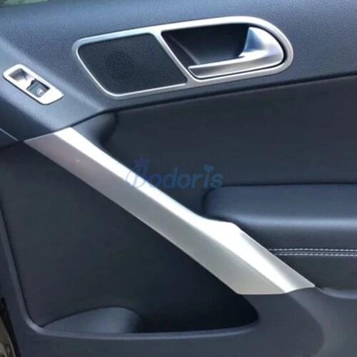 For Volkswagen VW Tiguan 2009-2015 Interior Door Holder Trim Grab Handle Cover Protector Panel Auto Accessories