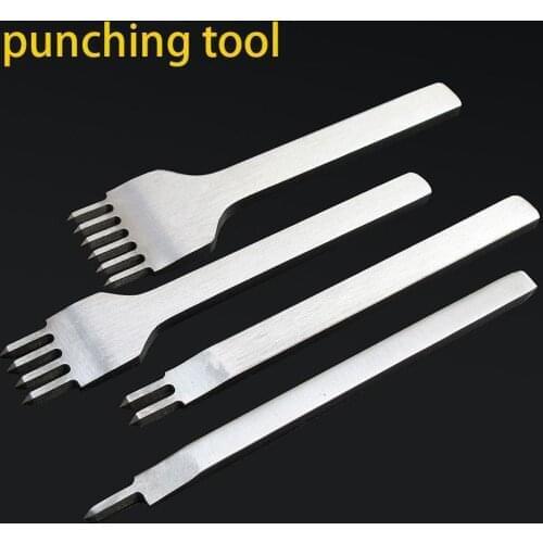 3/4/5/6mm Spacing Punch Tool For Leather Hole Punches Tool Lacing Stitching Sewing DIY Leather Craft Tools 1/2/4/6 Prong