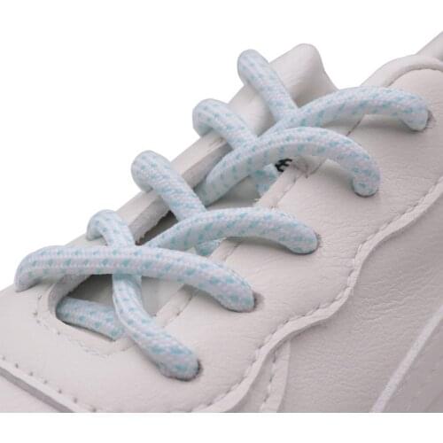 Candy-Colored Walking Shoelaces Round Pope Dot Polyester Customized Length Shoe Lace For Fabric Shoe Leisure Sneaker