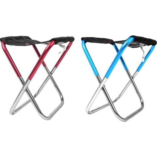 Camping Fishing Chair Aluminium Alloy Portable Folding Camping Stool Chair Seat with Storage Bag