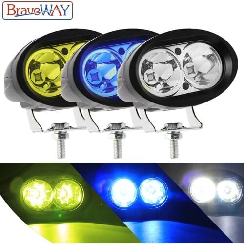 BraveWay LED Extra Lamp for Tractor Motorcycle Car Truck SUV ATV Offroad Led Work Light 12V Light Scooter Spot Beam Combo Beam